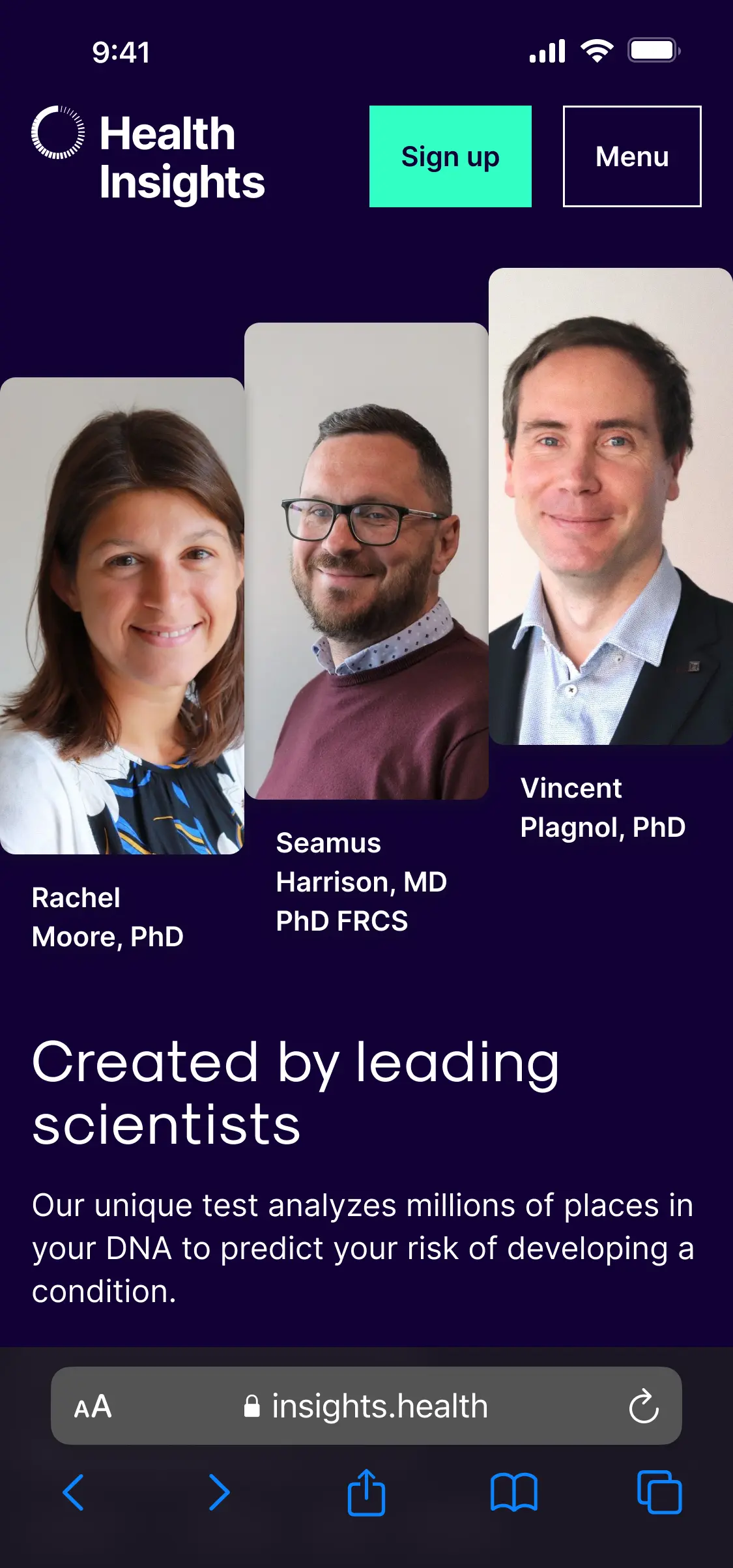 ‌*Science* section on *Home*