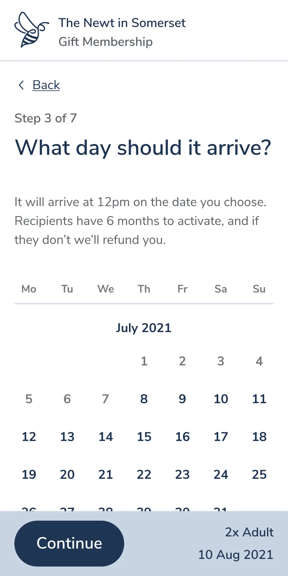 Date picker scroll UI concept scrapped due to large scroll length.