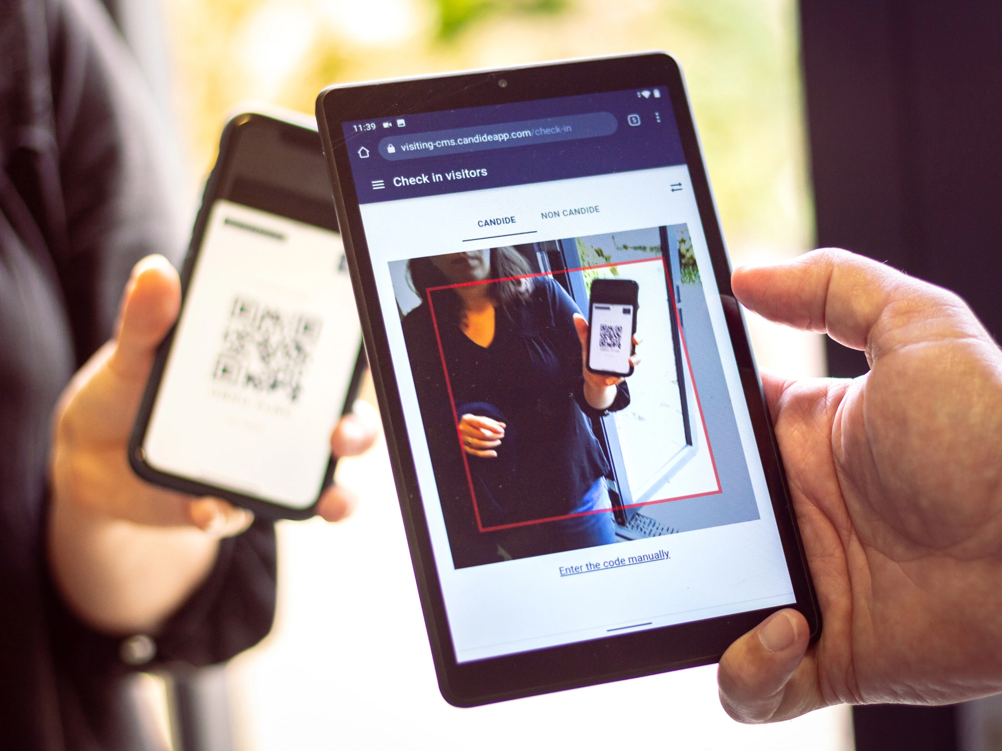 How The Newt in Somerset staff scanned QR codes.